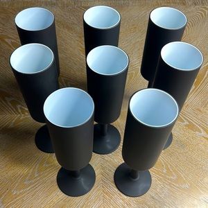 1959 Carlo Moretti Umberto Nason Italia Modern Satinato Wine Glass Flutes